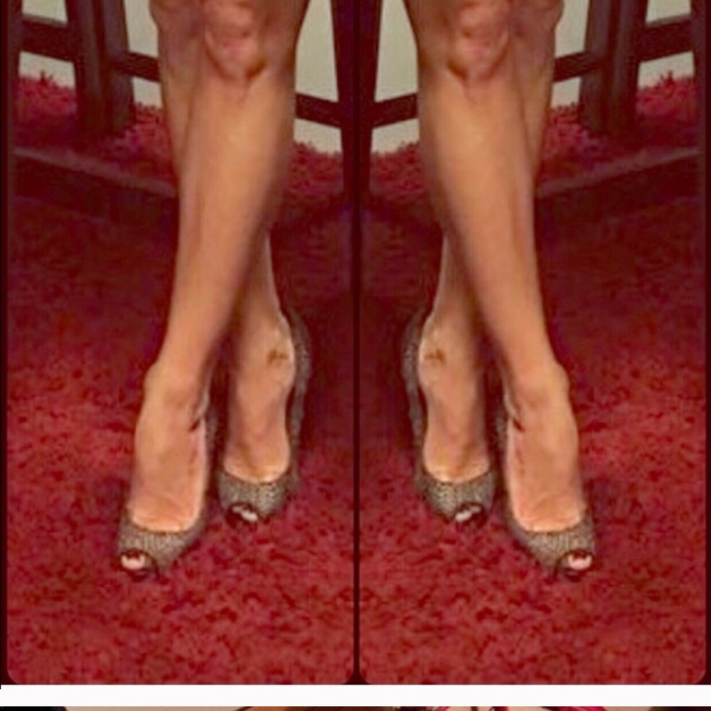 Christian Loubiton Lace Follies Peep Toe Pumps